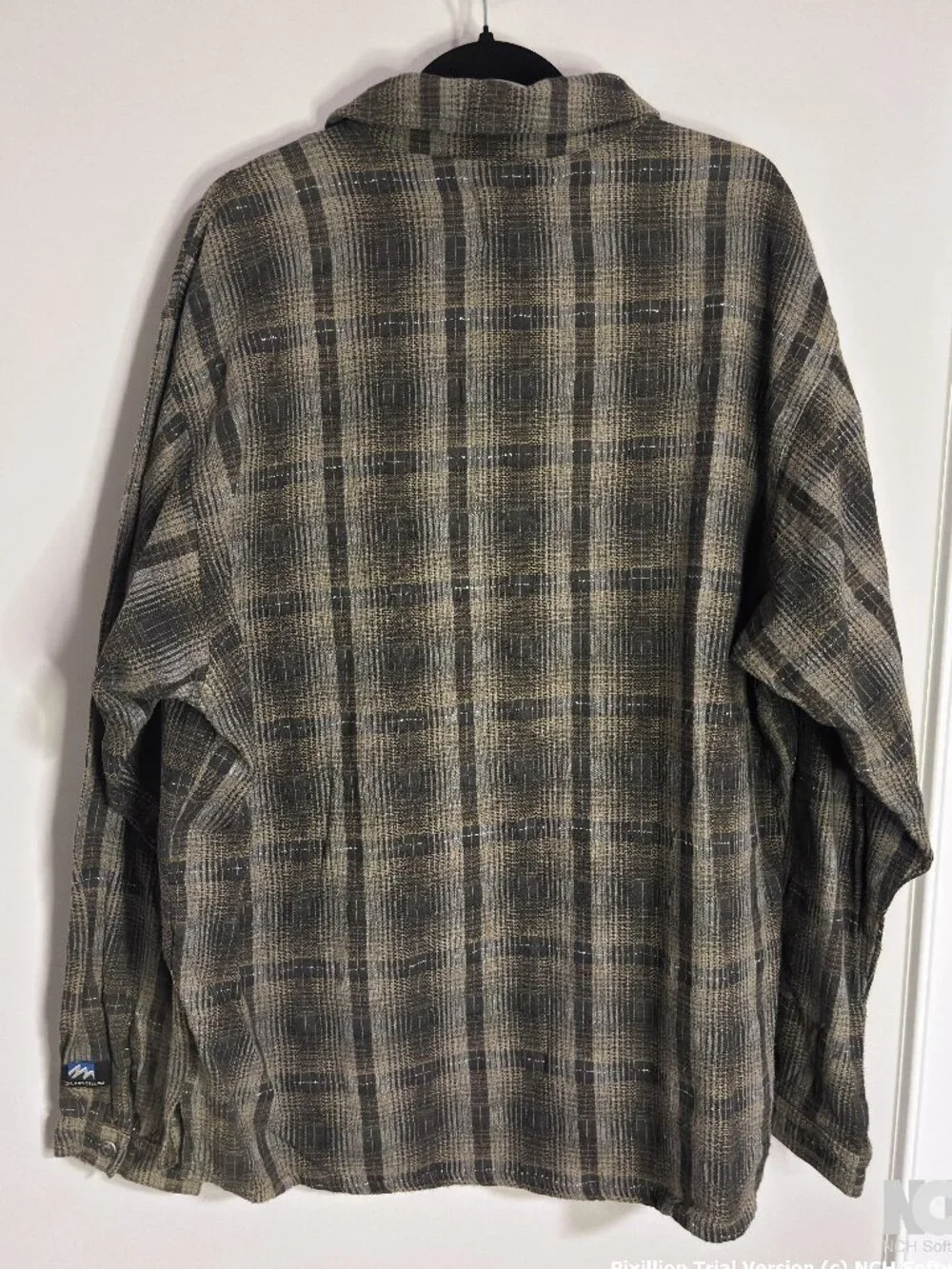 Logo Men's Spring/Summer/Fall Checkered Zip-Up Jacket - Picture 2 of 3